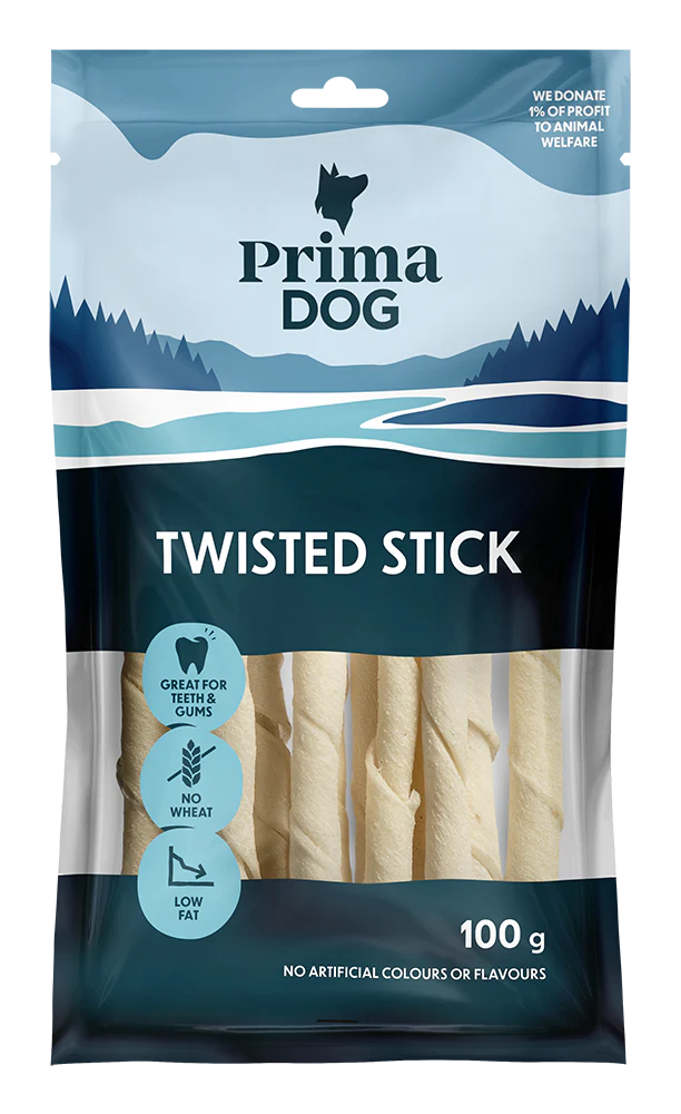 PrimaDog Vriden tuggpinne 13cm