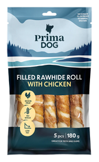 PrimaDog Fylld tuggrulle med Kyckling