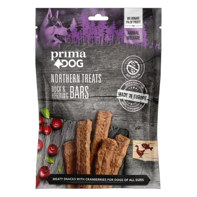 PrimaDog Northern Treats Bars Anka & Strömming