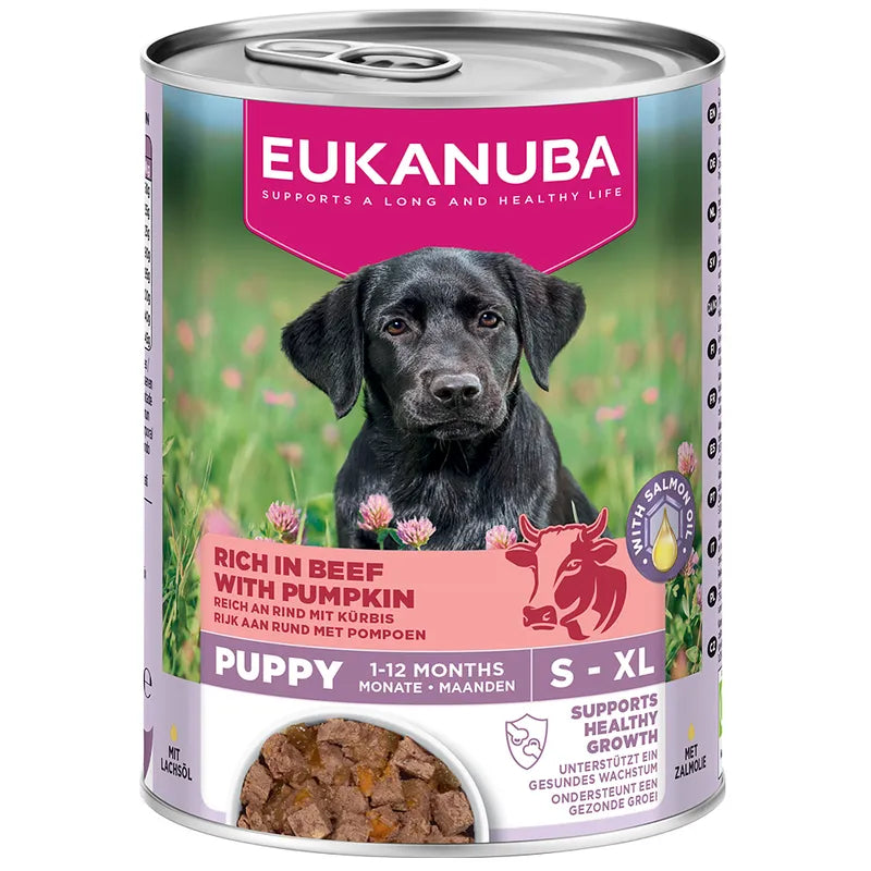 Eukanuba Puppy Rich in nötkött med pumpa