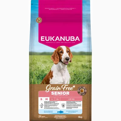 Eukanuba Spannmålsfri Senior Small & Medium med marin fisk