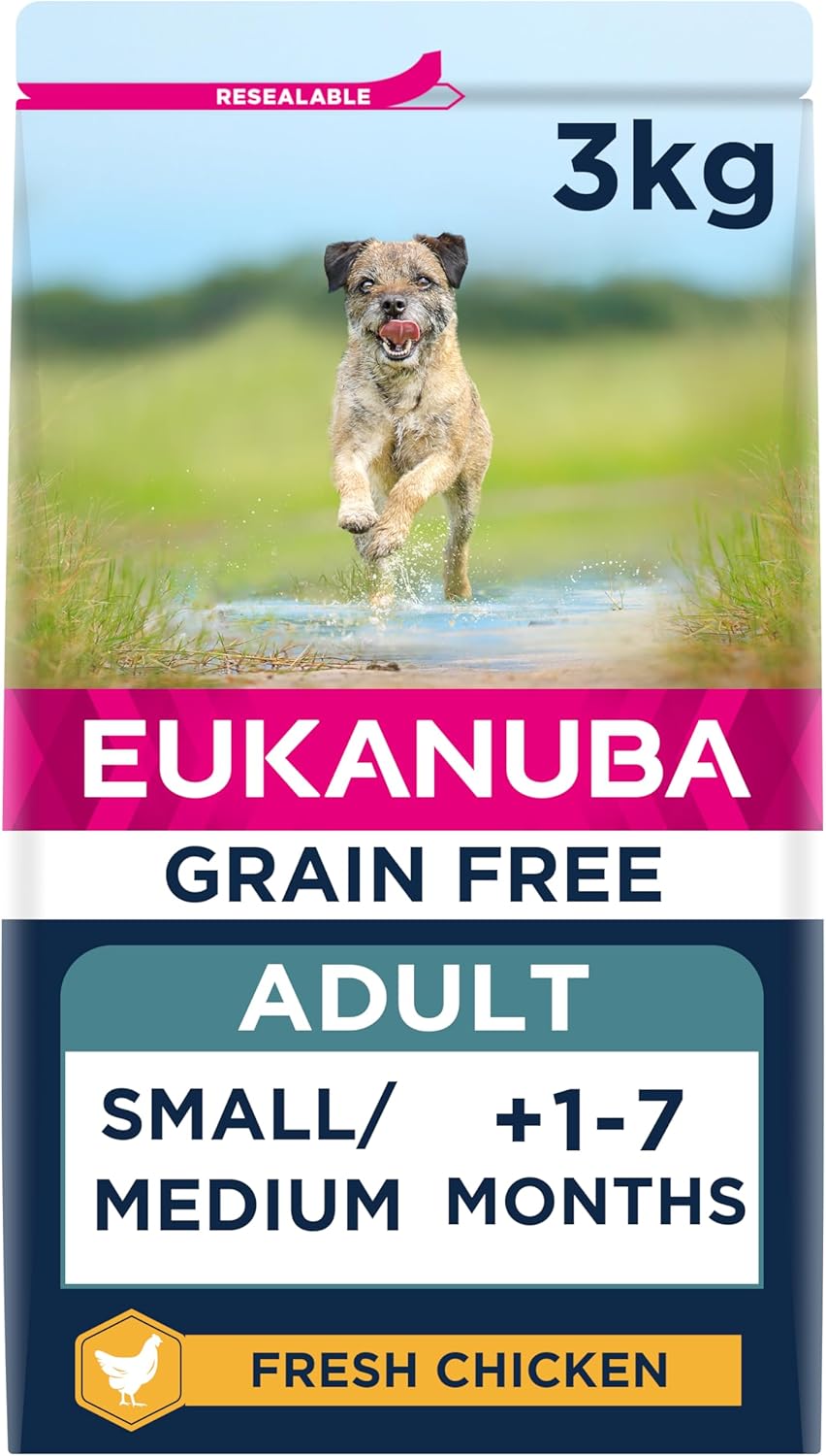 Eukanuba Grain Free Adult Small Medium Dry Dog Food Chicken