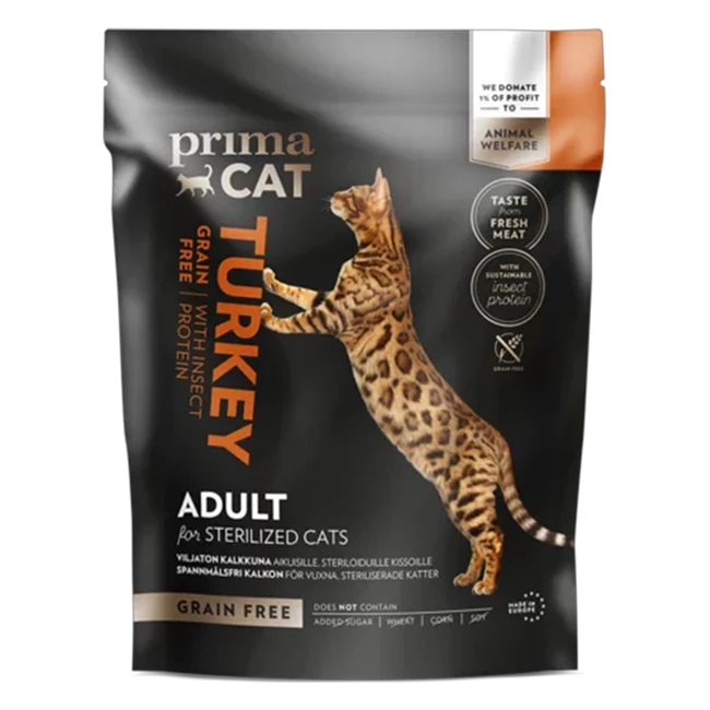 PrimaCat Adult Sterilized GrainFree Kalkon 1,4kg