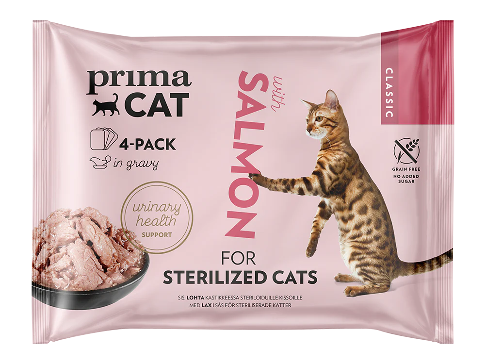 PrimaCat Classic Sterilized Lax i Sås