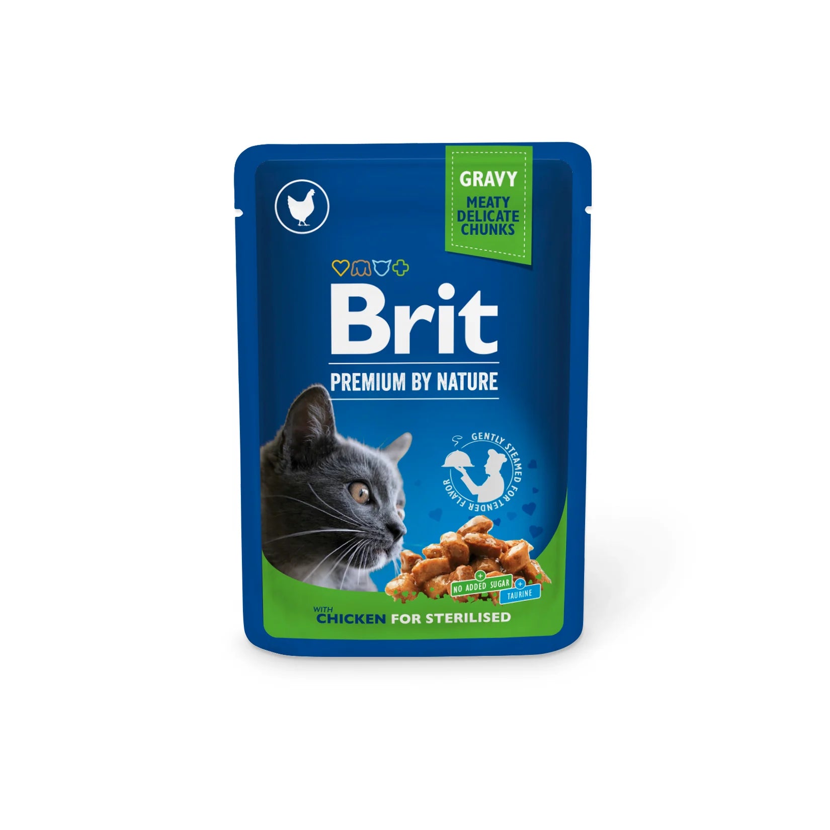 Brit Premium by Nature Katt Sterilized Kyckling i Sås