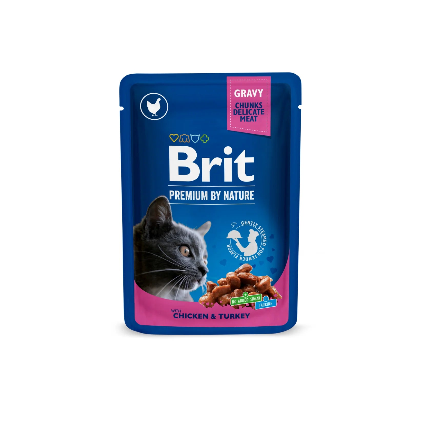 Brit Premium by Nature Katt Kyckling & Kalkon i Sås