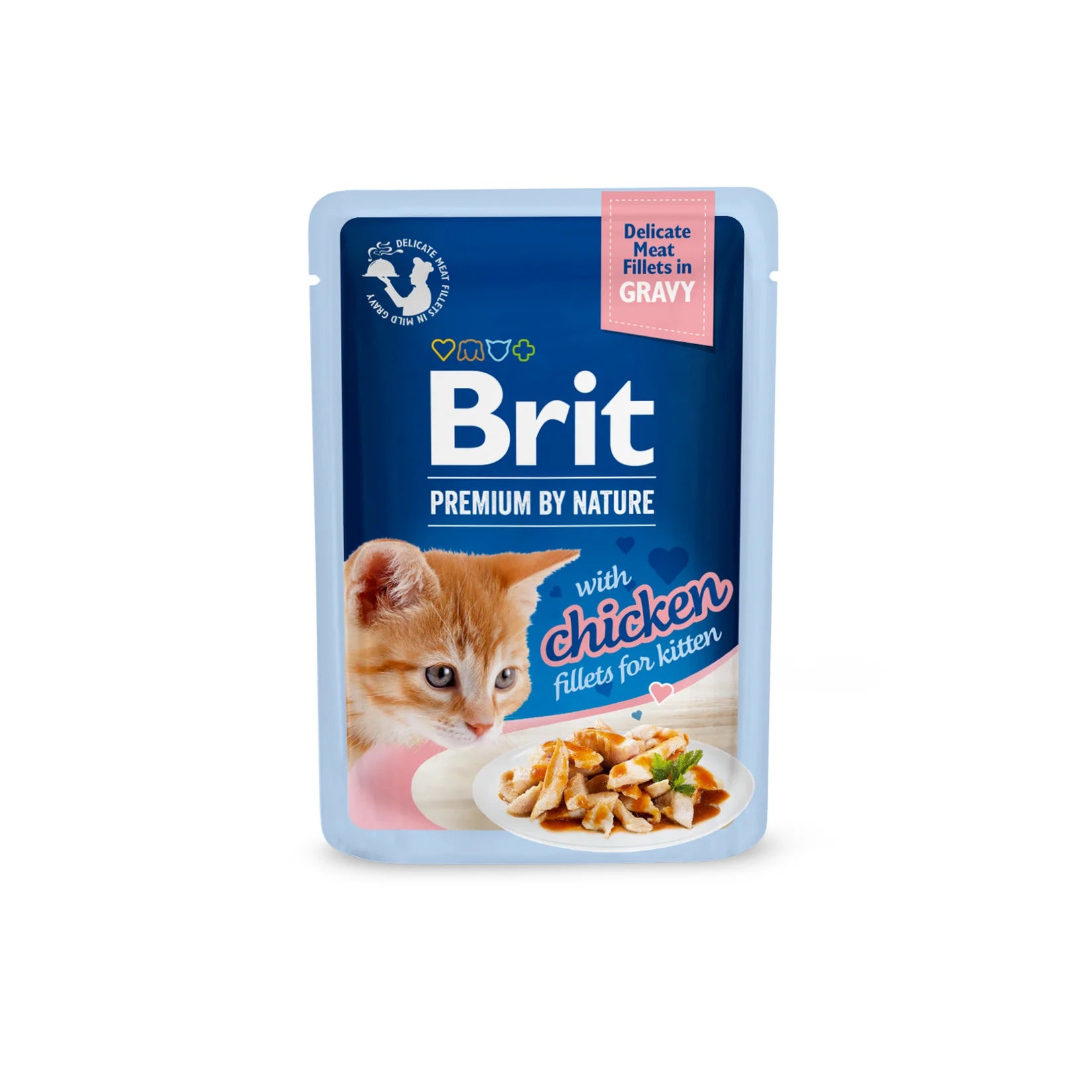 Brit Premium by Nature Katt Kitten Filéer i Sås Kyckling