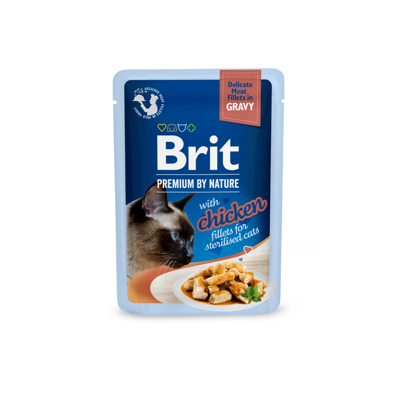 Brit Premium by Nature Katt Sterilized Filéer i Sås Kyckling