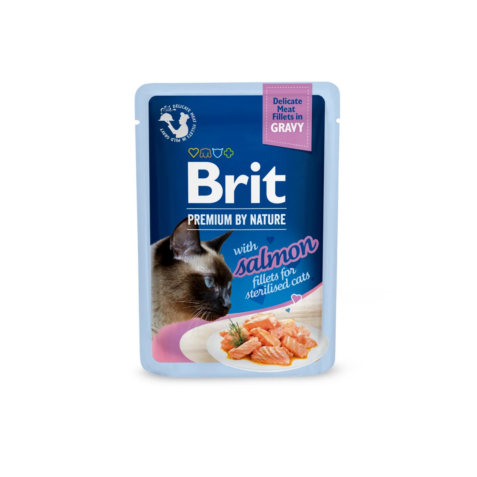 Brit Premium by Nature Katt Sterilized Filéer i Sås Lax