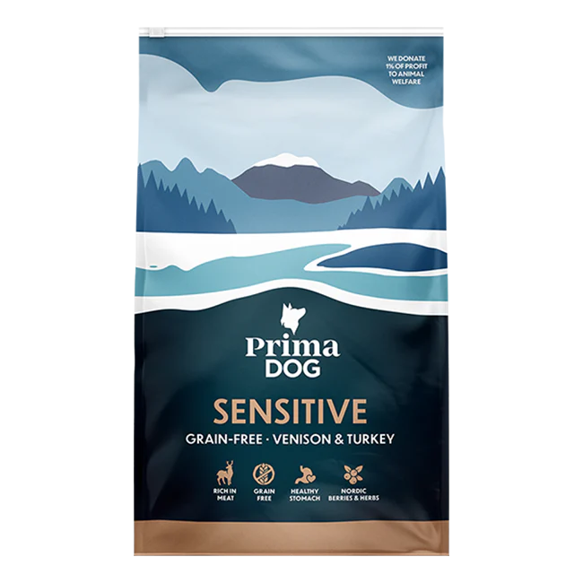 PrimaDog Adult Sensitive Hjort & Kalkon GF