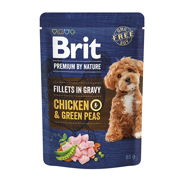 Brit Premium by Nature Filéer i Sås Kyckling och Gröna Ärtor