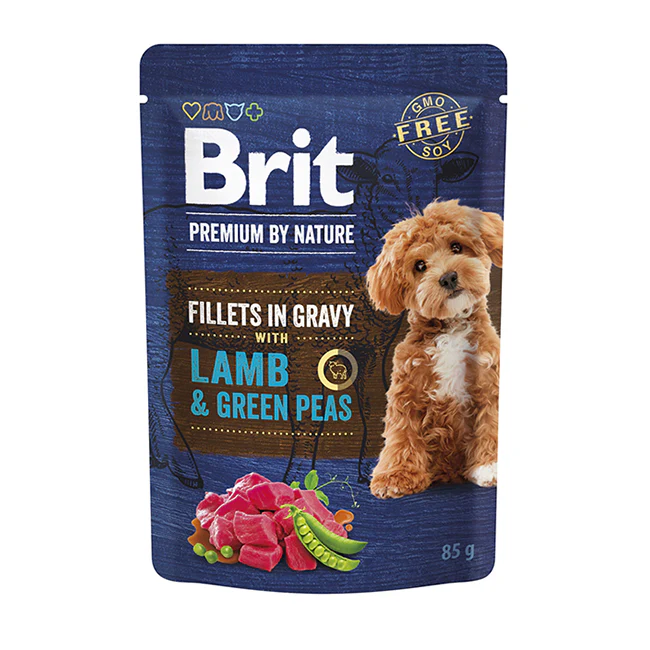 Brit Premium by Nature Filéer i Sås Lamm och Gröna Ärtor