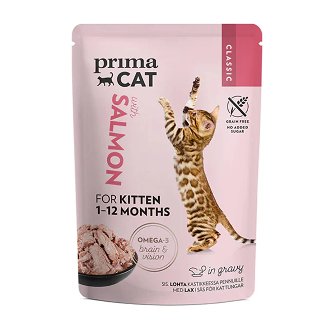 PrimaCat Classic Kitten Lax i Sås