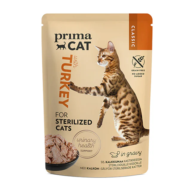 PrimaCat Classic Sterilized Kalkon i Sås