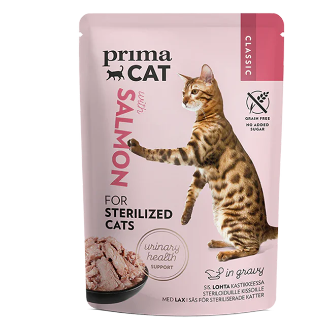 PrimaCat Classic Sterilized Lax i Sås