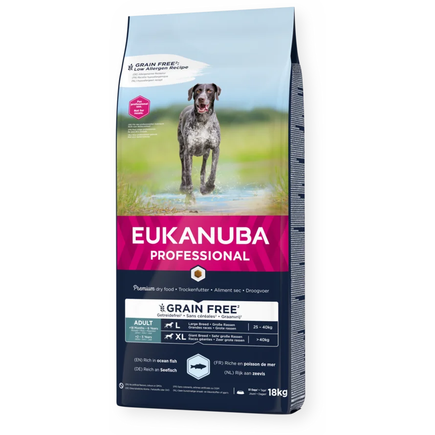 Eukanuba Grain Free** Adult Large Breed Ocean Fish